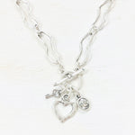 Fashion Toggle Necklace w/ Charms