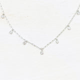 Sterling Silver Dangle Stones Necklace