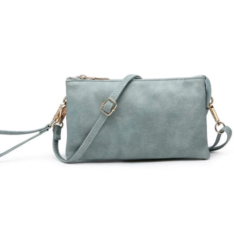 Riley Blue Compartment Wristlet/Crossbody