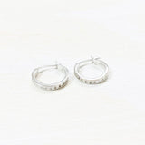 Sterling Silver CZ Hoops