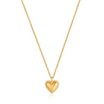 Gold Rope Heart Necklace