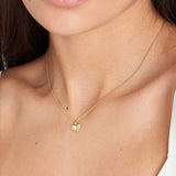 Gold Rope Heart Necklace