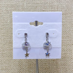 Silver Tone Cosmic Stud Dangle