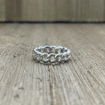Sterling Silver Cable Link Rings