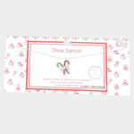Fashion CZ Candy Cane Bow Necklace