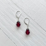 Sterling Silver July Dangle Earrings