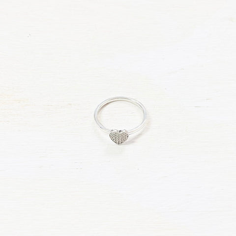 Sterling Silver Estate Heart Ring