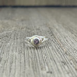Sterling Silver Pink Stud Ring