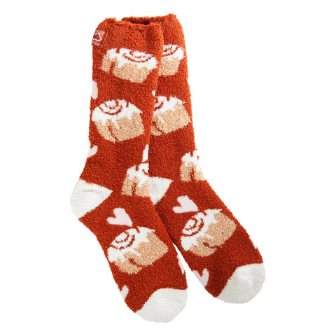 Cinnamon Roll- Holiday Cozy Crew Socks