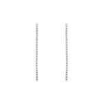 Fashion Silver Tone Rhinestone Dangle Earrings