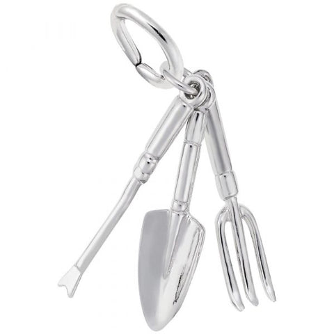 Sterling Silver Garden Tools Charm