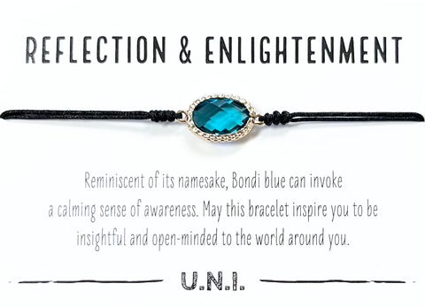 Reflection & Enlightenment Bracelet- Black Cord