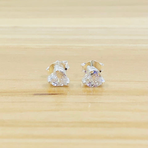 Sterling Silver Heart Stud Earrings