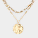 Fashion Layered Circle Pendant Necklace
