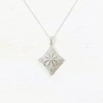 Sterling Silver CZ Accent Diamond Pendant Necklace