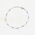 Sterling Silver Chisel Ball Bracelet