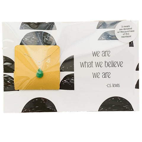 We Are What We Believe Semi-Precious Stone Necklace