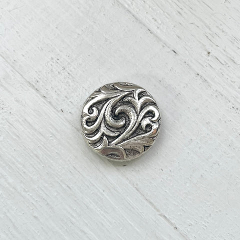 Silver Swirl Texture Magnetic Pin