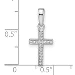 Sterling Silver CZ Cross Pendant Necklace