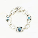 Fashion Blue Stone Toggle Bracelet