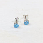Sterling Silver March Stud Earrings