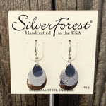 Silver Layered Teardrop Earrings