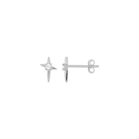 Sterling Silver Starburst Studs