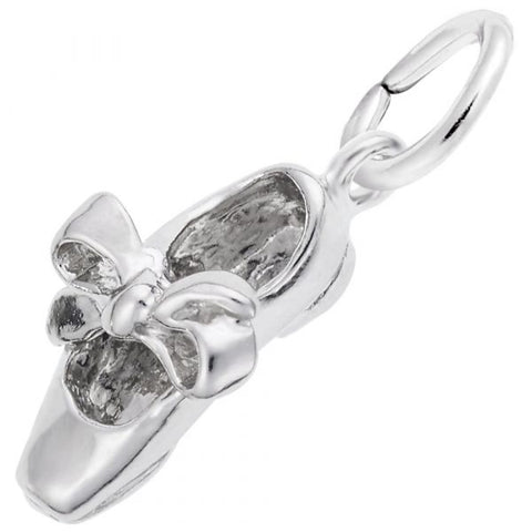 Sterling Silver Tap Shoe with Ribbon Charm