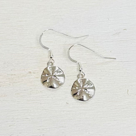 Sterling Silver Sand Dollar Dangle Earrings