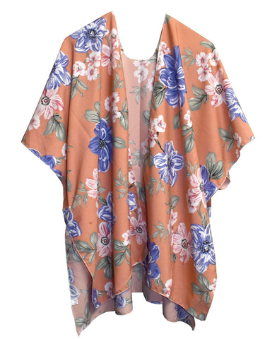 Kimono-Light Orange Floral