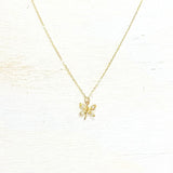 Sterling Silver Dragonfly w/CZ Necklace