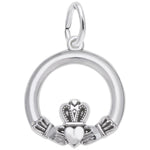 Sterling Silver Petite Claddagh Charm