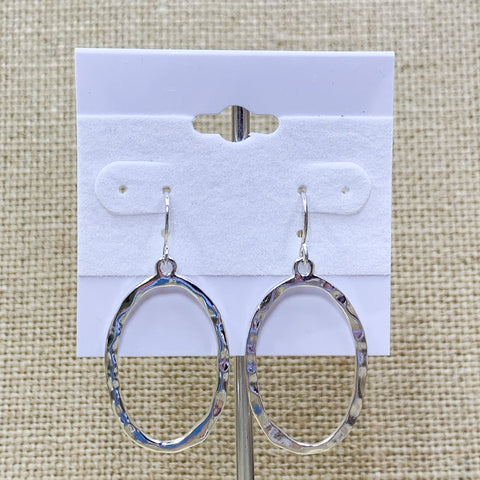 Silver Open Oval Fashion Dangle
