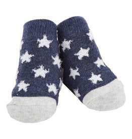 Navy Chinille Star Sock