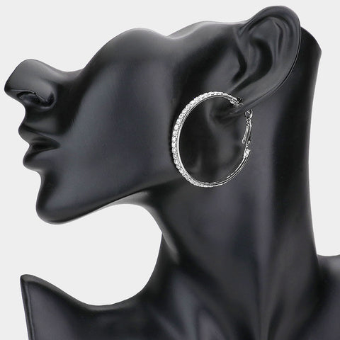 Fashion Skinny Rhinestone Hoops