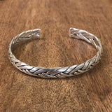 Sterling Silver Braided Cuff Bracelet