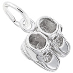 Sterling Silver Baby Booties Accent Charm