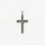 Stainless Steel Textured Cross Pendant