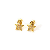Sterling Silver Gold-Tone Starry Eyed Studs