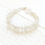 Sterling Silver Cloudy Chipped Stone Bracelet