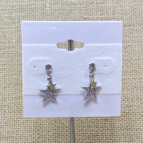 Silver Star Stud Dangle