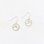 Sterling Silver Wave Dangle Earrings