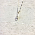 Sterling Silver April Necklace