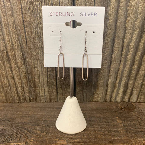 Sterling Silver Paper Clip Dangle Earring