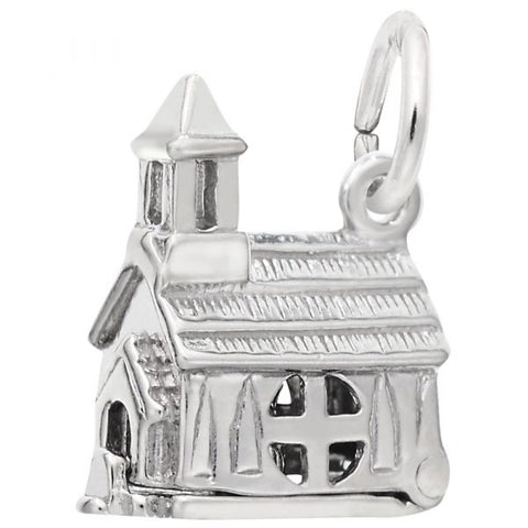Sterling Silver Opening Church Charm