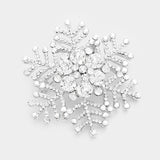 Fashion Rhinestone Snowflake Pin