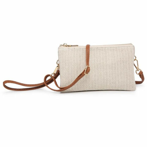 Riley Diamond Ivory Compartment Wristlet/Crossbody