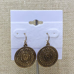 Gold Tone Fashion Coin Dangle