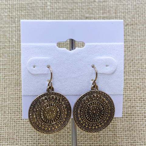 Gold Tone Fashion Coin Dangle