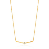 Gold Touch of Sparkle Bar Necklace